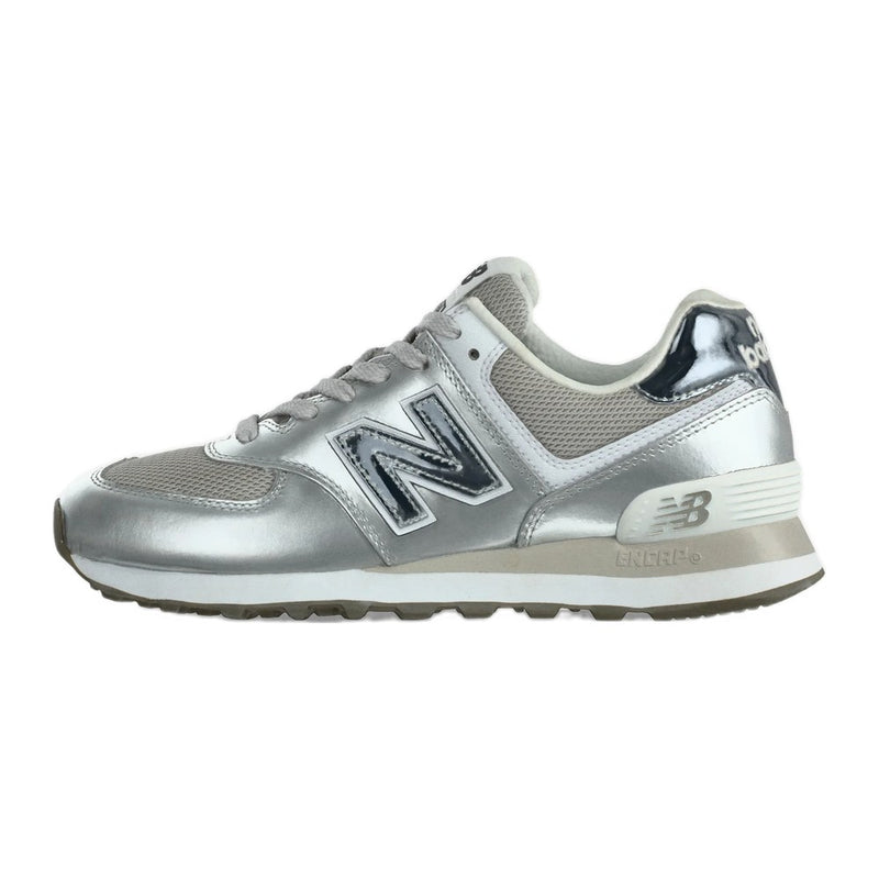 New Balance W574 Silver-Coloured Metallic White