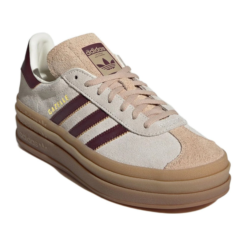 Adidas Gazelle Bold Cream White Maroon Magic Beige