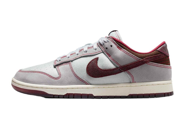 Nike Shoes Dunk Low Retro SE Pure Platinum Wolf Grey Team Red Burgundy Crush