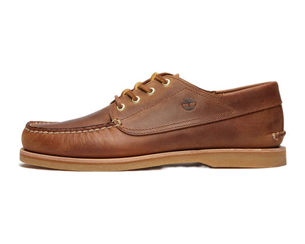 Timberland Vibram Crafted Boat 3 Eye Medium Brown Full Grain