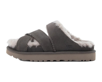 UGG Greenport Cross Strap Slide Dense Smoke