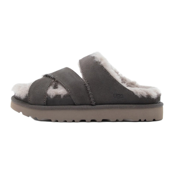 UGG Greenport Cross Strap Slide Dense Smoke
