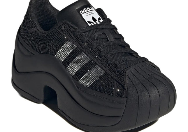Adidas Superstar Bold Rhinestone Core Black Silver Met