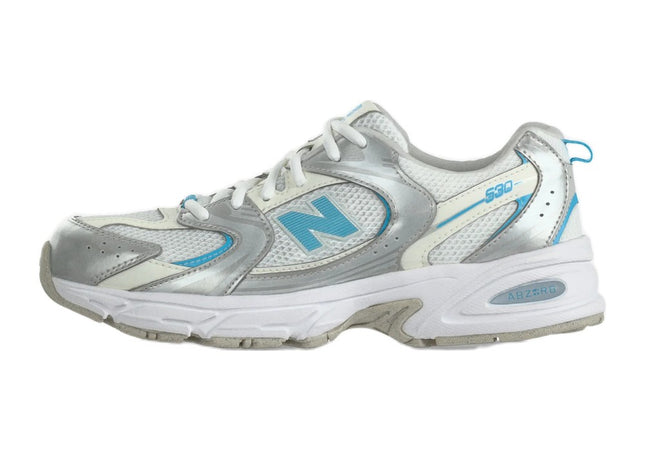 New Balance 530 Silver-Coloured Metallic Blue Glaze