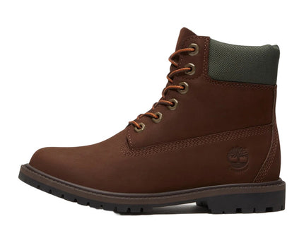 Timberland Premium 6 in Lace Waterproof Boot All Over Dark Brn Nubuck
