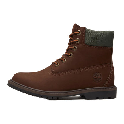 Timberland Premium 6 in Lace Waterproof Boot All Over Dark Brn Nubuck