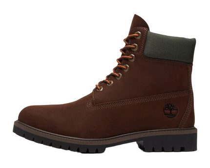 Timberland Heritage Lace Waterproof Boot Dk Brown Nubuck W Gold