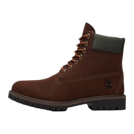 Timberland Heritage Lace Waterproof Boot Dk Brown Nubuck W Gold