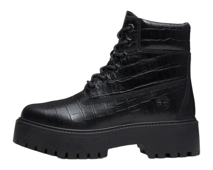 Timberland Stone Street 6 Inch Lace Up Black Full Grain