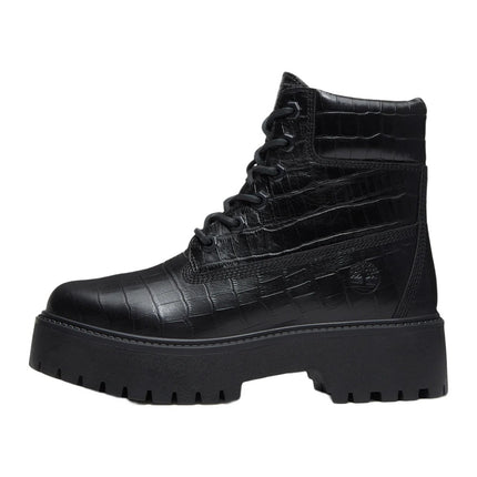 Timberland Stone Street 6 Inch Lace Up Black Full Grain