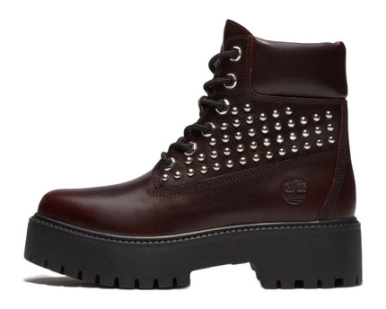 Timberland Stone Street 6 Inch Lace Waterproof Boot Stud Burgundy