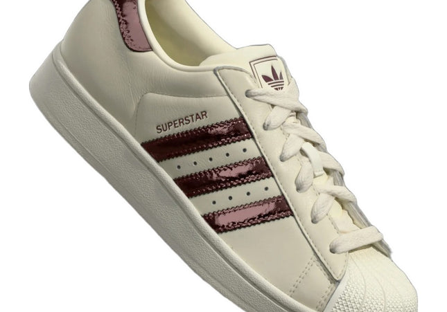 Adidas Superstar II Off White Maroon