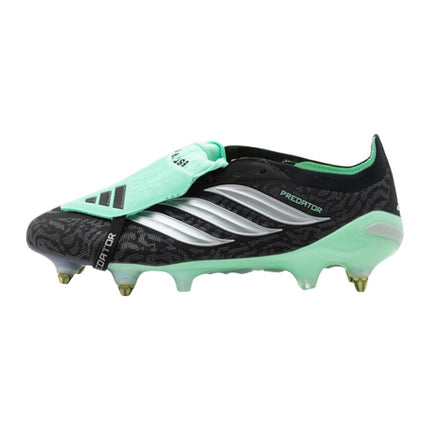 Adidas Predator Elite Fold Over Tongue Soft Ground Core Black Silver-Coloured Metallic