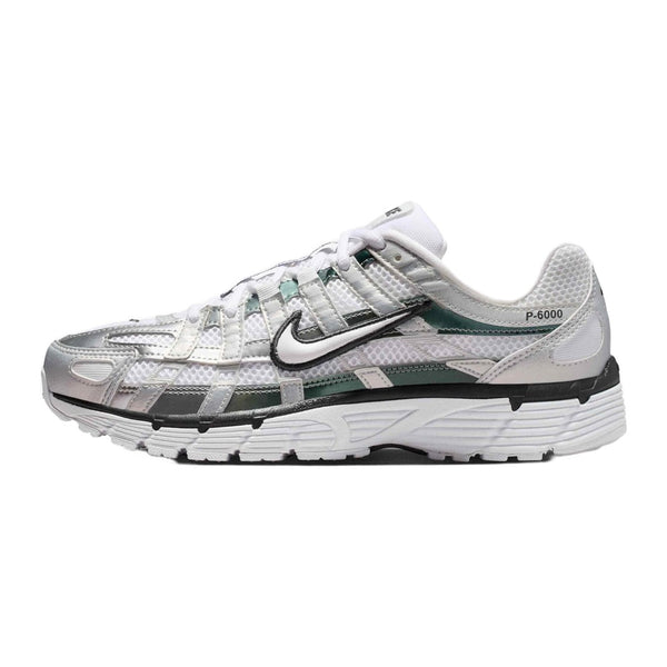 Nike P 6000 SE White White-Off White-Dk Smoke Grey-Mtlc Silver