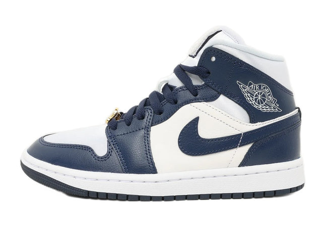 Jordan Wmns Air Jordan 1 Mid SE V2 Co Football Grey Midnight Navy-White-Gym Red