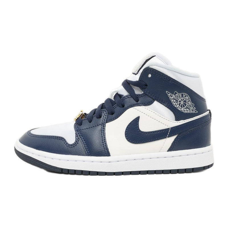 Jordan Wmns Air Jordan 1 Mid SE V2 Co Football Grey Midnight Navy-White-Gym Red