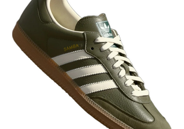 Adidas Samba OG Medium Dark Khaki Off White
