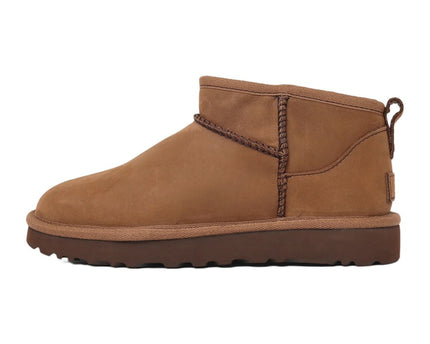 UGG Classic Ultra Mini Nubuck Dark Chestnut