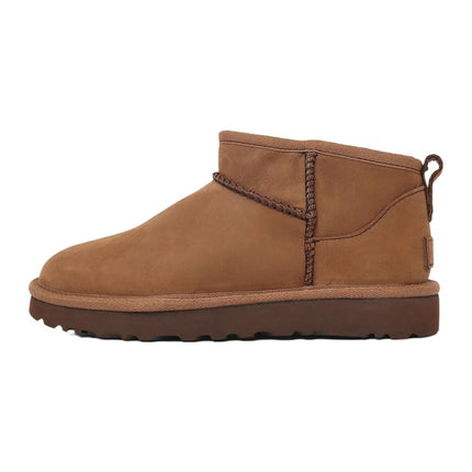 UGG Classic Ultra Mini Nubuck Dark Chestnut