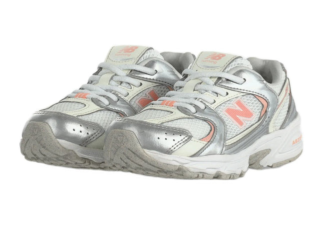 New Balance 530 Silver-Coloured Metallic Pink Lemonade
