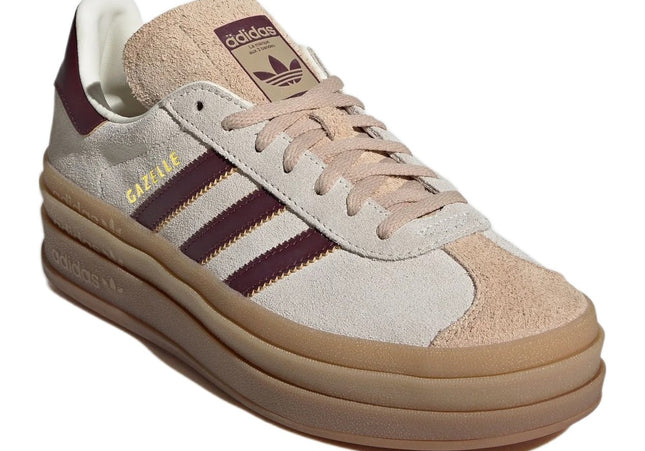Adidas Gazelle Bold Cream White Maroon Magic Beige