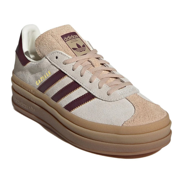 Adidas Gazelle Bold Cream White Maroon Magic Beige