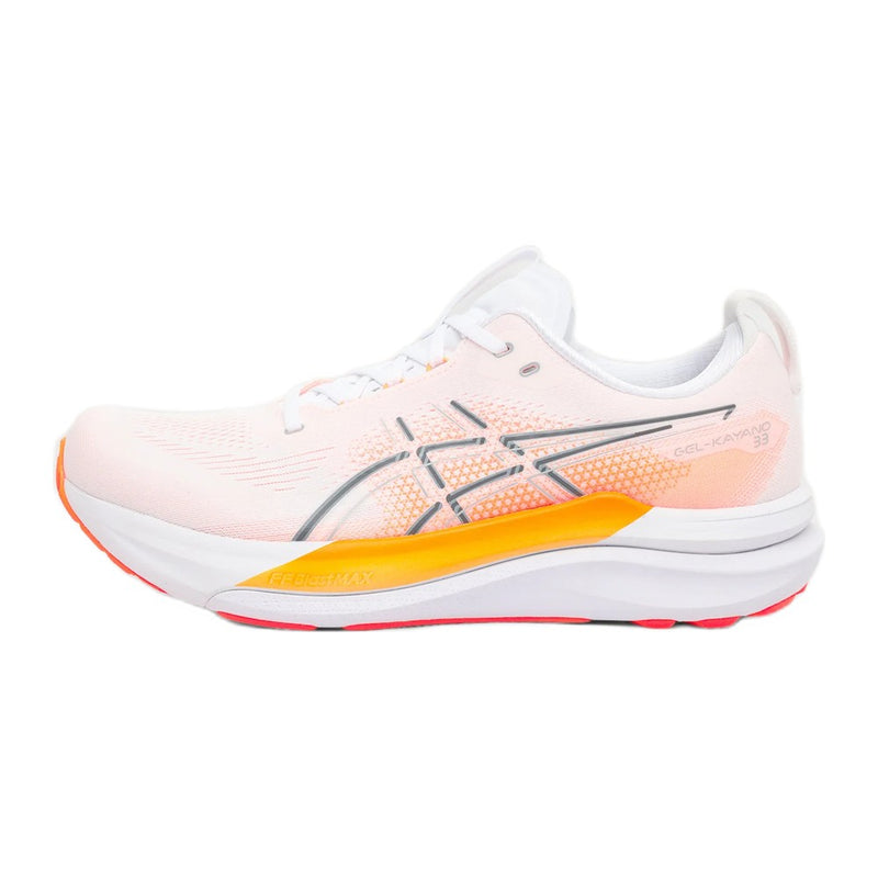 ASICS Gel Kayano 33 White Stadium Orange