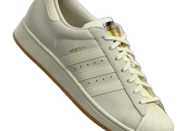 Adidas Superstar Messi Ivory Gold-Coloured Metallic