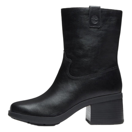 Timberland Bellevaux Mid Zip Up Boot Black Full Grain
