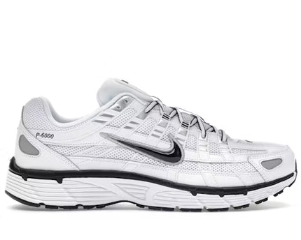 Nike P-6000 White Metallic Silver Black