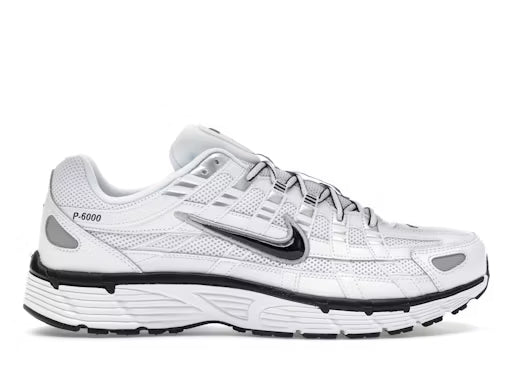 Nike P-6000 White Metallic Silver Black