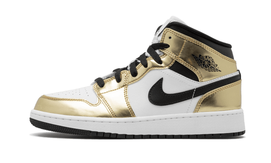 Air Jordan 1 Mid White Metallic Gold